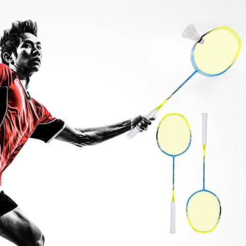 RUNACC Badminton Rackets Set Carbon Fiber Shaft Racquets High-end Badminton Racquets with Badminton Bag