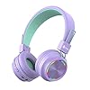 Bluetooth-Kids-Headphones-iCleverColorful-Lights-LED-Kids-Headphones-Wireless-and-Wired-with-MIC-Volume-Control-Foldable-for-SchoolTravel iClever Bluetooth Kids Headphones, BTH03 Colorful LED Lights Kids Wireless Headphones with MIC, Volume Control, Stereo…