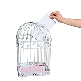 Fun Express White Birdcage Wedding Gift Card Holder