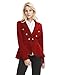 Cekaso Women's Peplum Blazer One Button Crop Frill Ruffle Hem High Low Work Blazer, Red, USsize L1=Tagsize XXL