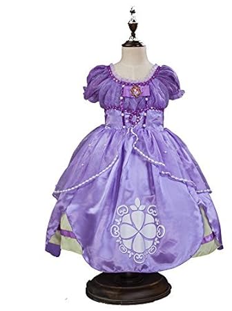 LadyMYP Mädchen Karneval Halloween Cosplay Fasching Kostüme Sofia Kleid (110/116)