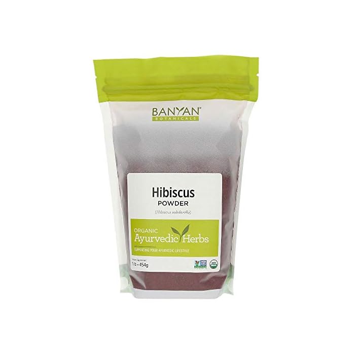 Banyan Botanicals Hibiscus Flower Powder 1 lb - USDA Organic - Hibiscus sabdariffa - for Hair, Skin, & Women's Health*