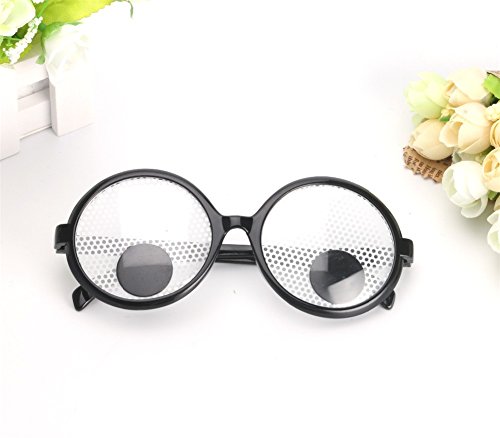 Googly Eyes Glasses – Plastic Round Party Favors, Novelty Shades, Party Toys, Funny Costume Glasses Accessories for Kids & Adults
