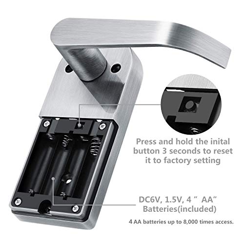 XINDA Smart Door Lock and Deadbolt in Satin Nickel with Keypad, RFID