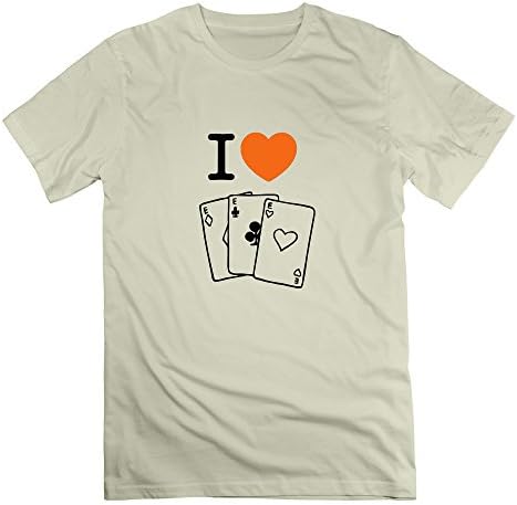 GGifKCU I Love Aces T Shirts For Men S Natural