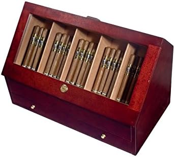 New 8589 200 Count Cherry Counter Top Display Heavy Duty Cigar Humidor Box