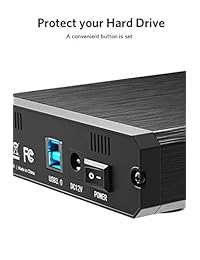 Inateck USB 3.0 Hard Disk Drive Enclosure de aluminio para 2.5 inch 3.5 inch SATA HDD y SSD, Soporte UASP y unidades 10TB (fe3001)