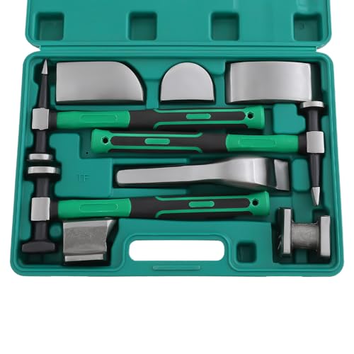 9 Piece Auto Body Repair Tool Kit, Heavy Duty Hammer Dolly Set