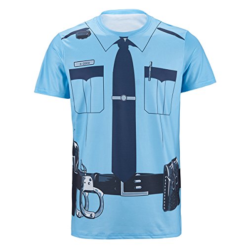 Funny World Men's Police Cop Uniform T-Shirts