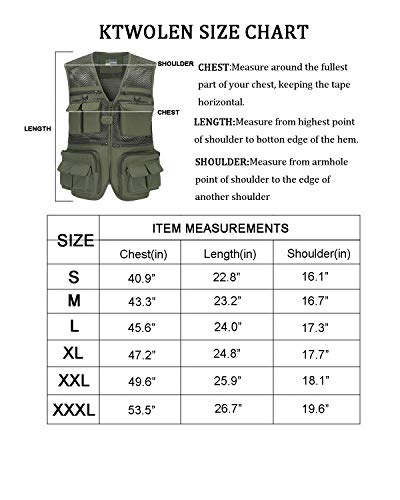 Ktwolen Homme Multi-poches Gilet De Pêche Veste Sans Manches Maille Respirant Veste De Sport Gilet Journaliste De Chasse Randonnée Gilet