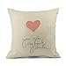 Hmlai Happy Valentine's Day Pillow Cases Linen Sofa Cushion Cover Home Decor Pillow Case,18