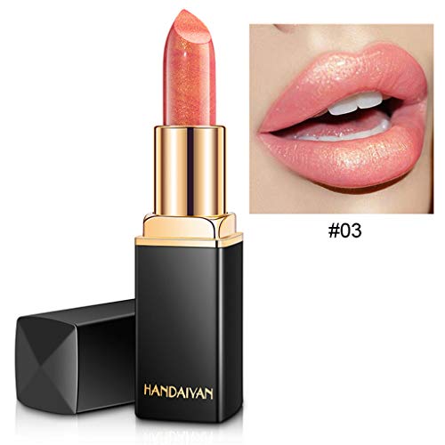 Wotryit 6 Colors Metallic Glitter Lipstick Waterproof Long Lasting Hydrating Satin Lipstick Set,Mother's Day Valentine's Day Gifts - Thumbnail 2