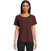 Avia Activewear Women's Short Sleeve Oversize T-Shirt (US, Alpha, Medium, Regular, Regular, Chianti)
