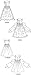 VOGUE PATTERNS V7681 Girls' Lined Evening Or Lower Calf Length Dress, Size 6-7-8