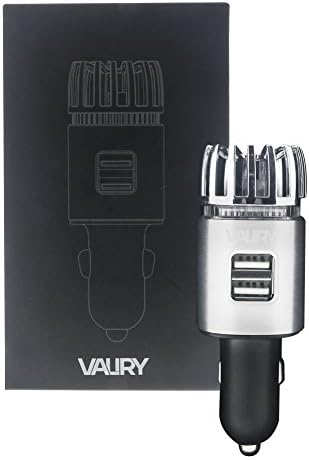 Valiry Car Air Purifier: Portable Air Ionizer For Vehicles– Removes Smoke, Bad Odors, Dust, Pollen, Pet Smell– Dual USB Port Air Freshener– Plug In Air Cleaner With LED Light
