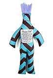 Dammit Doll - Classic Dammit Doll - Bois De Vincennes - Chocolate & Turquoise Chevron , Purple Hair - Stress Relief, Gag Gift