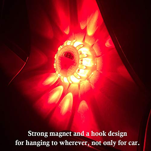image for Twinkle Star LED Road Flares Disc Beacon Set, 3 Pack Roadside Safety W