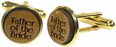 Father of the Bride Wood Inset Cuflinks