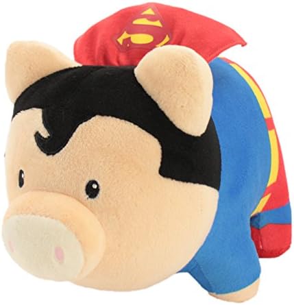 Piggy Thrifters Animal Adventure DC Comics Justice League | Superman | Piggy Bank Collectible Soft-Plush