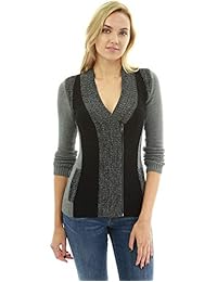 PattyBoutik Color Contrast Zip Sweater Cardigan