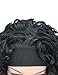 Kalyss 3/4 Half Wig Women's Short Full Curly Premium Synthetic Hair Wig with Black Headband (Black 1B)