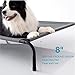 Petsure Elevated Dog Bed – Large Raised Dog Cot for Large Dogs & Cats – Portable Indoor & Outdoor Pet Bed for Camping or Beach – Cooling Summer Frame with Breathable Mesh – Greythumb 2