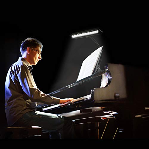 Lightess Clip On Music Stand Lights, 14 LED Book Lights Adjustable Piano Lamp Portable USB Desk Lamp