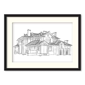 Black Paper Framed Canvas Wall Art for Living Room, Bedroom Black and White Structure Canvas Prints for Home Decoration Ready to Hanging - 23x31 inches