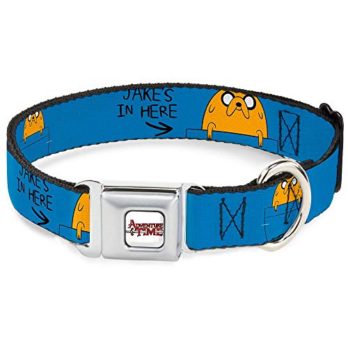 Buckle-Down Seatbelt Buckle Dog Collar - Jake - JAKE'S IN HERE - 1" Wide - Fits…