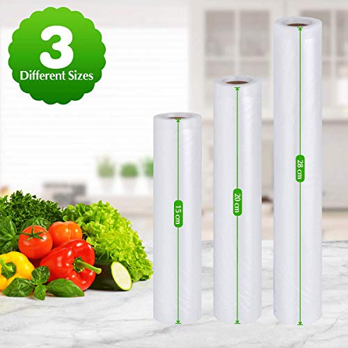 4 Vacuum+Sealer+Rolls+Food+Storage+Bags+Food+Saver