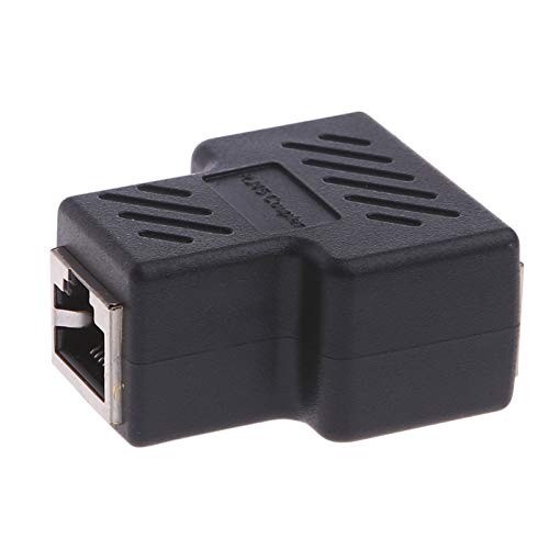 Itlovely 1 to 2 Ways LAN Ethernet Network Cable RJ45 Female Splitter Connector Adapter
