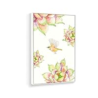 Framed Canvas Home Artwork Decoration Succulent Plant Canvas Wall Art for Living Room, Bedroom - 16x24 inches