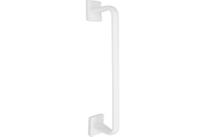 Toyvian 2pcs No Drill Towel Holder White Plastic Towel Bar with Multifunctional Design for Bathroom