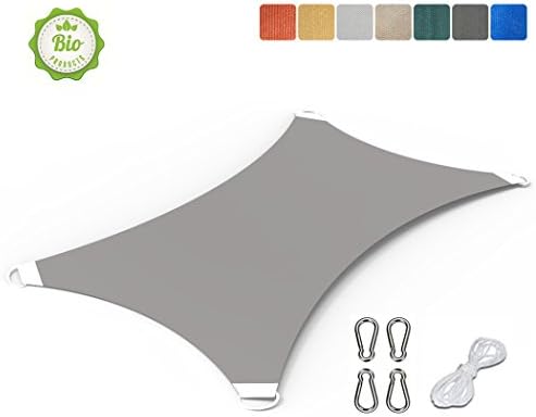Sun Shade Sails Rectangle 12'x24' Customized Size Available Patio Garden UV Block (ECOLOGICAL MATERIAL) Gray