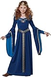 Royal Blue Medieval Princess Kids Costume
