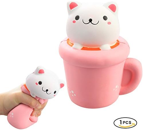 Dingeter Cat Squishy Slow Rising Squishy Cat Cup Kawaii Squishy 1Pcs