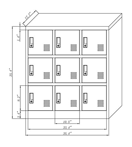 Metal Tool Cabinet Office or Workshop Heavy Duty Storage Locker Cabinet