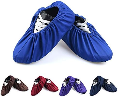 Non Slip Washable Reusable Shoe Covers Cotton and Polyester for Household Thickened Boot Covers 5 Pairs