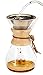 Osaka Titanium Pour Over Coffee Dripper with Double Layered Filter, Paperless and Reusable Cone Shaped Filter for Osaka, Chemex, Hario, Bodum and Other Carafes
