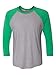 Next Level Mens Tri-Blend 3/4-Sleeve Raglan Tee (6051) -ENVY/PREM -S