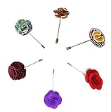 S&E 6 Pieces Laple Pins Brooch pin Breastpin Kit Flower Handmade Clip