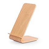 Wood Wireless Charger,Itian 2-coil Wireless Charger A8W for iPhone 8 iPhone 8 Plus iPhone X at Regular Wireless Charging,Fast Wireless Charging for Samsung S9 Plus Note8,S8,S8+(No Adapter)