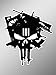 NI928 3 Percenter Machine Gun Punisher Skull Decal Sticker | 5.5 Inches By 4.5 Inches Premium Quality Decal Sticker
