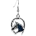 Horse Earrings | Brilliant Abalone Paua Shell | Hypoallergenic Silver Plated Horseshoe