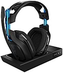 Astro A50 Wireless Headset + Base Station - Stereo - Black, Blue - Wireless - 30 ft - 20 Hz - 20 kHz - Over-the-head, Over-the-ear - Binaural - Circumaural - Noise Canceling (Certified Refurbished)
