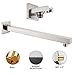 SR SUN RISE Bathroom Luxury Rain Mixer Shower Tub Spout Combo Set Wall Mounted Rainfall Shower Head System Brushed Nickel
