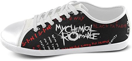 Show-shoes Custom My Chemical Romance Lace-up Flats Canvas Shoes Soft Comfortable Sneakers for Adult Men (Model016) 12US XXXL