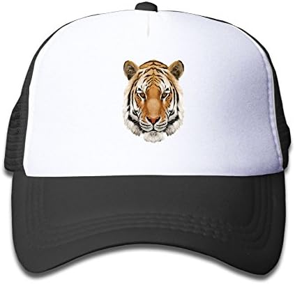 Tiger Head Kids Adjustable Mesh Cap Trucker Hats Baseball Cap for Sports
