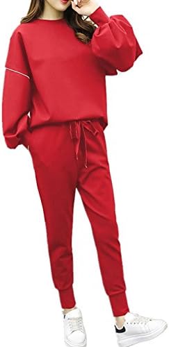 YACOPO Women's Fashion Leisure Suit Tracksuit Active Top & Bottom Sets Plus Size XL-5XL