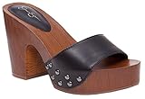 Jessica Simpson Women's Karema Slide Sandal (8 B(M) US, Black Leather)